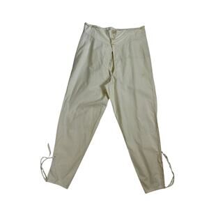 Antique 1920s French Military Muslin Pants J Pauwels Paris 1929 White Linen